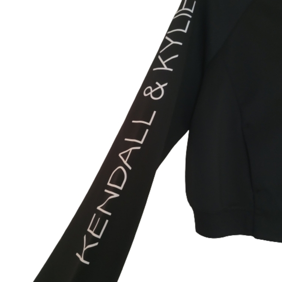 Kendal&kylie crop black jacket  zipper front - Picture 3 of 6